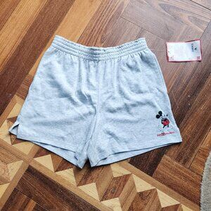 NWT Disney Mickey Mouse Kids Unisex Gray Athletic Shorts Size 11/12